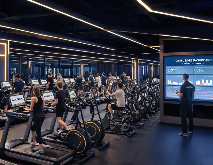 Matrix cardio line in a modern club