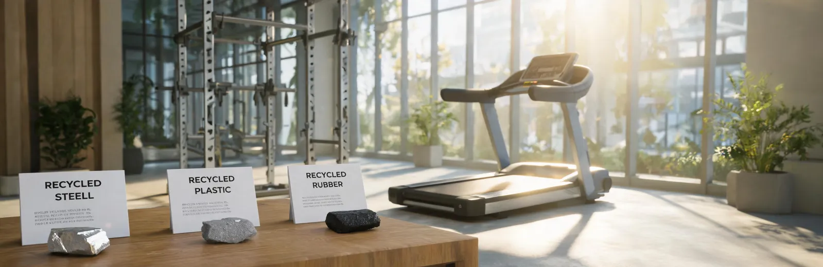 Durable commercial fitness equipment in natural light